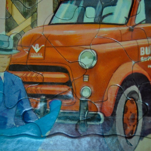 Vintage SIFO Toys 1954 Trucks Framed Puzzle Set - Picture 9 of 16